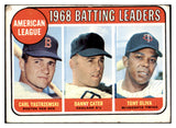 1969 Topps Baseball #001 A.L. Batting Leaders Yastrzemski GD-VG 466190