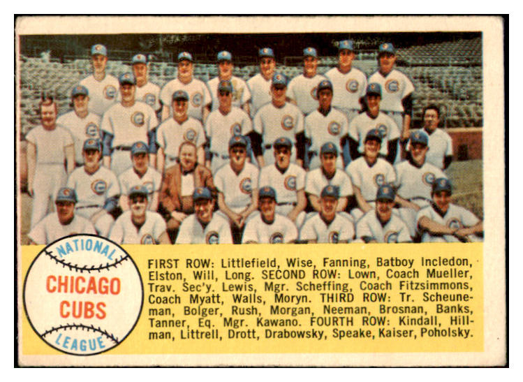 1958 Topps Baseball #327 Chicago Cubs Team VG-EX 466202