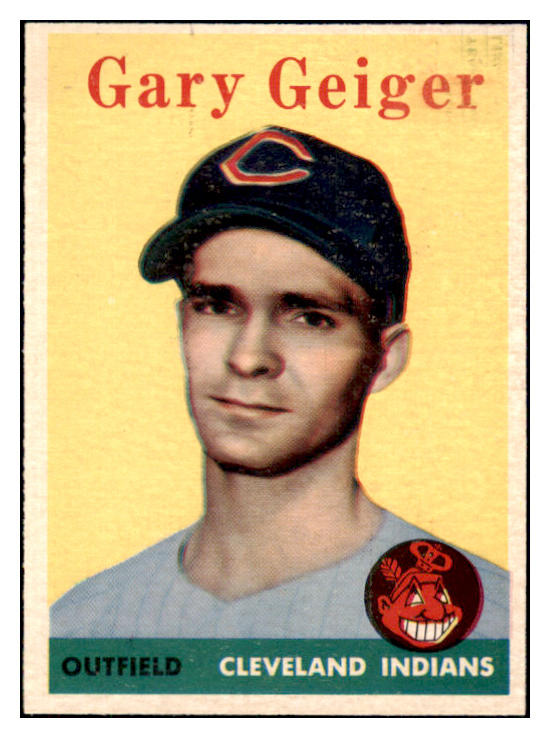 1958 Topps Baseball #462 Gary Geiger Indians EX 466210