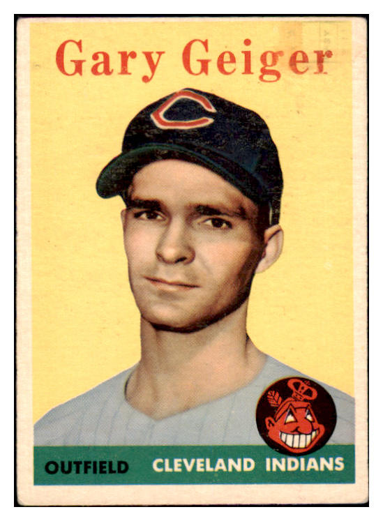 1958 Topps Baseball #462 Gary Geiger Indians VG-EX 466214