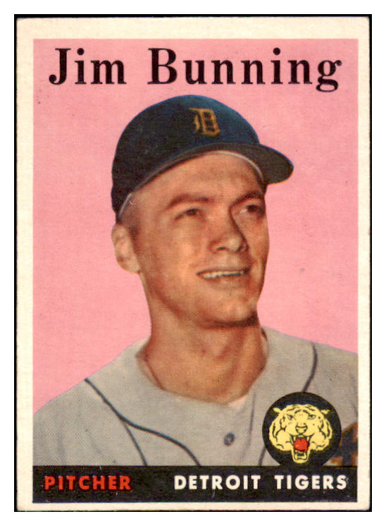 1958 Topps Baseball #115 Jim Bunning Tigers EX 466216