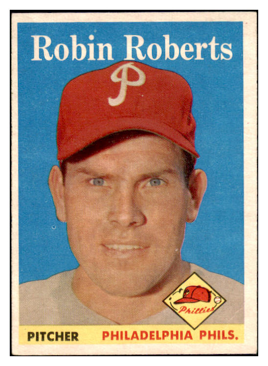 1958 Topps Baseball #090 Robin Roberts Phillies VG-EX 466222