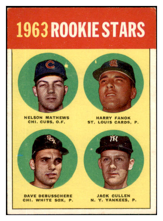 1963 Topps Baseball #054 Dave DeBusschere White Sox EX 466270