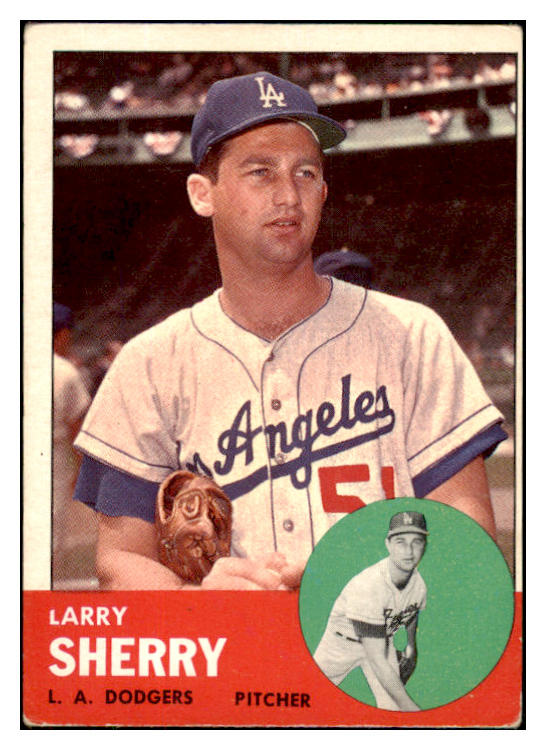 1963 Topps Baseball #565 Larry Sherry Dodgers VG-EX 466317