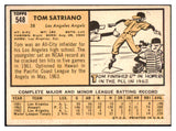 1963 Topps Baseball #548 Tom Satriano Angels VG 466323