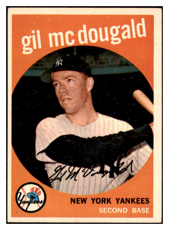 1959 Topps Baseball #345 Gil McDougald Yankees EX 466354