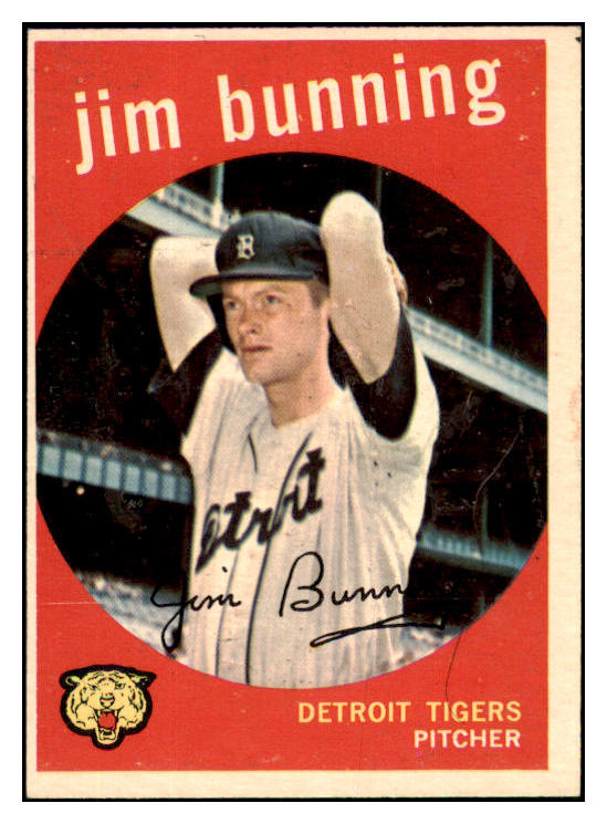 1959 Topps Baseball #149 Jim Bunning Tigers VG-EX 466362