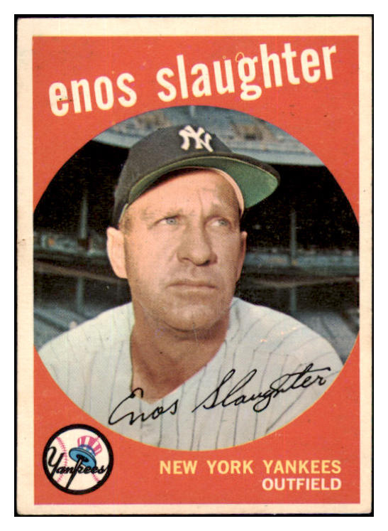 1959 Topps Baseball #155 Enos Slaughter Yankees VG-EX 466365