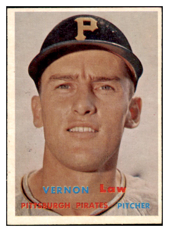 1957 Topps Baseball #199 Vern Law Pirates EX+/EX-MT 466375