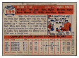 1957 Topps Baseball #199 Vern Law Pirates EX+/EX-MT 466375