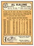 1968 Topps Baseball #240 Al Kaline Tigers VG 466386
