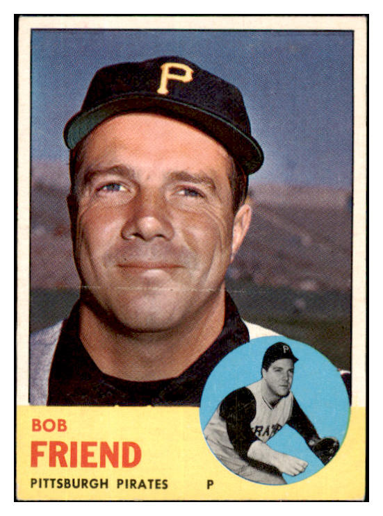 1963 Topps Baseball #450 Bob Friend Pirates VG-EX 466399