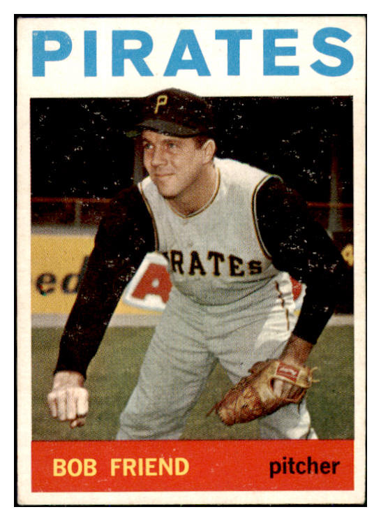 1964 Topps Baseball #020 Bob Friend Pirates VG 466435