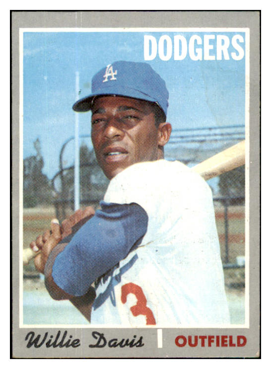 1970 Topps Baseball #390 Willie Davis Dodgers EX-MT 466455
