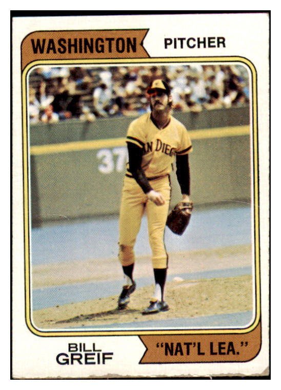 1974 Topps Baseball #102 Bill Greif Padres GD-VG Variation 466481