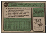 1974 Topps Baseball #102 Bill Greif Padres GD-VG Variation 466481