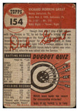 1953 Topps Baseball #154 Dick Groat Pirates FR-GD 466554