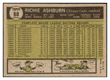 1961 Topps Baseball #088 Richie Ashburn Cubs EX-MT 466613