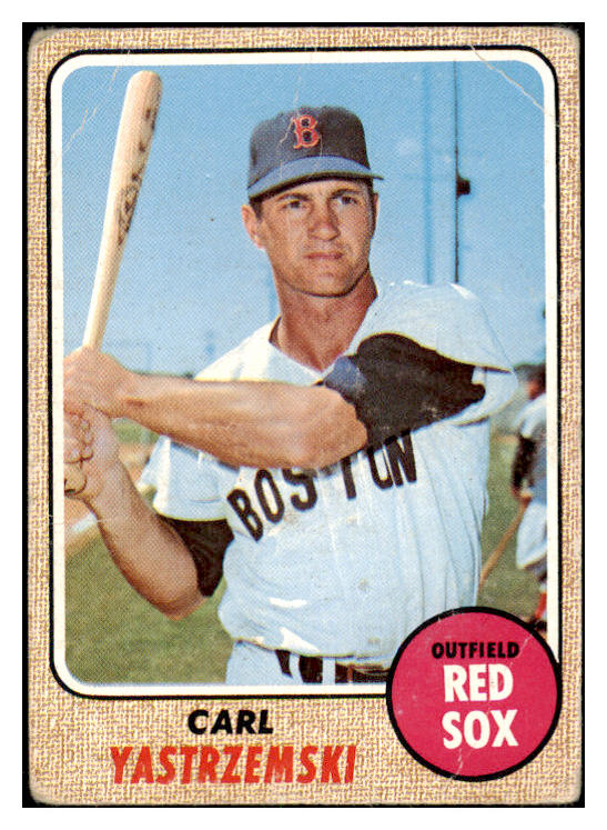 1968 Topps Baseball #250 Carl Yastrzemski Red Sox Fair 466630