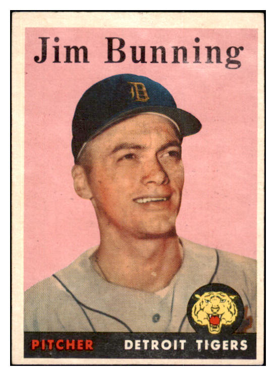 1958 Topps Baseball #115 Jim Bunning Tigers EX 466659