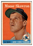 1958 Topps Baseball #240 Bill Skowron Yankees EX 466663