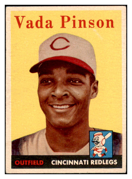 1958 Topps Baseball #420 Vada Pinson Reds EX 466666