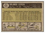 1961 Topps Baseball #435 Orlando Cepeda Giants EX-MT 466670