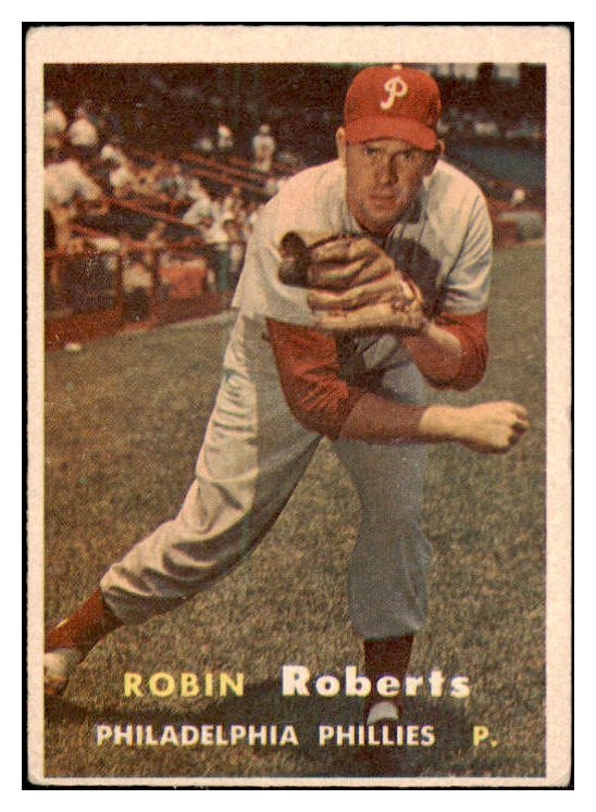 1957 Topps Baseball #015 Robin Roberts Phillies VG-EX 466673