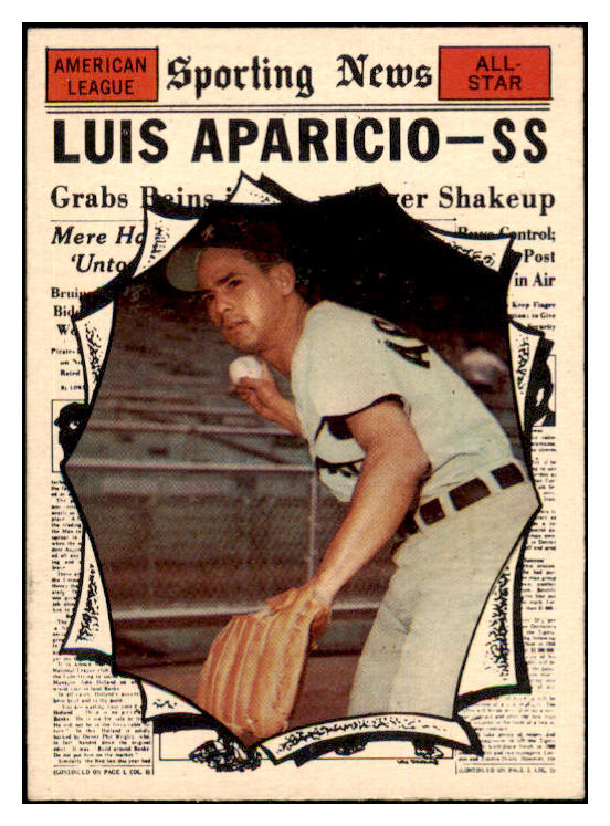 1961 Topps Baseball #574 Luis Aparicio A.S. White Sox EX-MT 466675