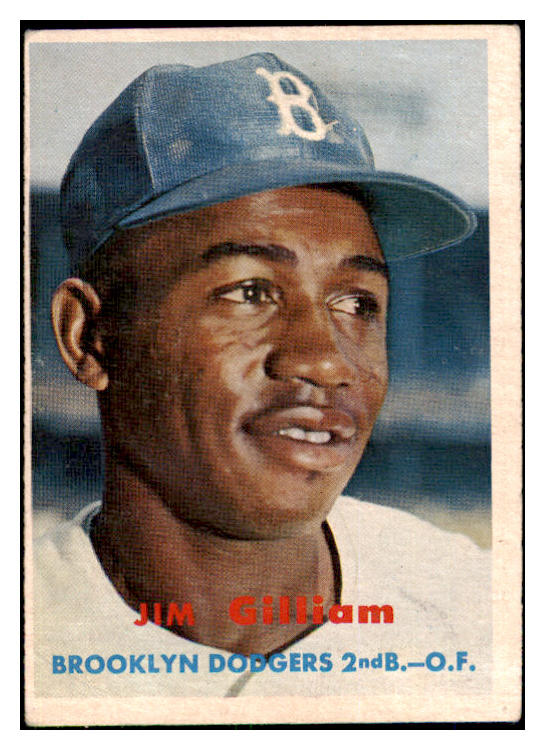 1957 Topps Baseball #115 Jim Gilliam Dodgers VG-EX 466686