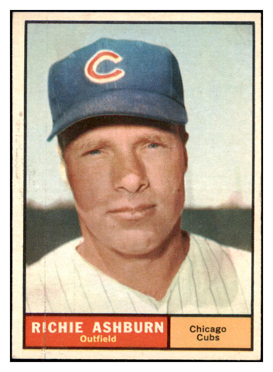 1961 Topps Baseball #088 Richie Ashburn Cubs EX-MT 466687