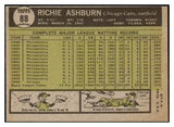 1961 Topps Baseball #088 Richie Ashburn Cubs EX-MT 466687