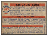 1957 Topps Baseball #183 Chicago Cubs Team EX 466702