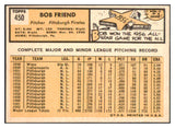 1963 Topps Baseball #450 Bob Friend Pirates NR-MT 466704