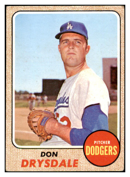 1968 Topps Baseball #145 Don Drysdale Dodgers VG 466716