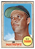 1968 Topps Baseball #058 Eddie Mathews Tigers VG-EX 466718