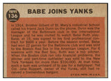 1962 Topps Baseball #136 Babe Ruth Yankees EX 466743