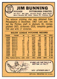 1968 Topps Baseball #215 Jim Bunning Pirates NR-MT 466780