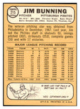 1968 Topps Baseball #215 Jim Bunning Pirates NR-MT 466781