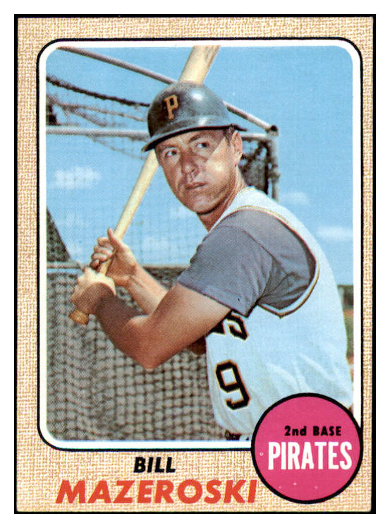 1968 Topps Baseball #390 Bill Mazeroski Pirates EX-MT 466782
