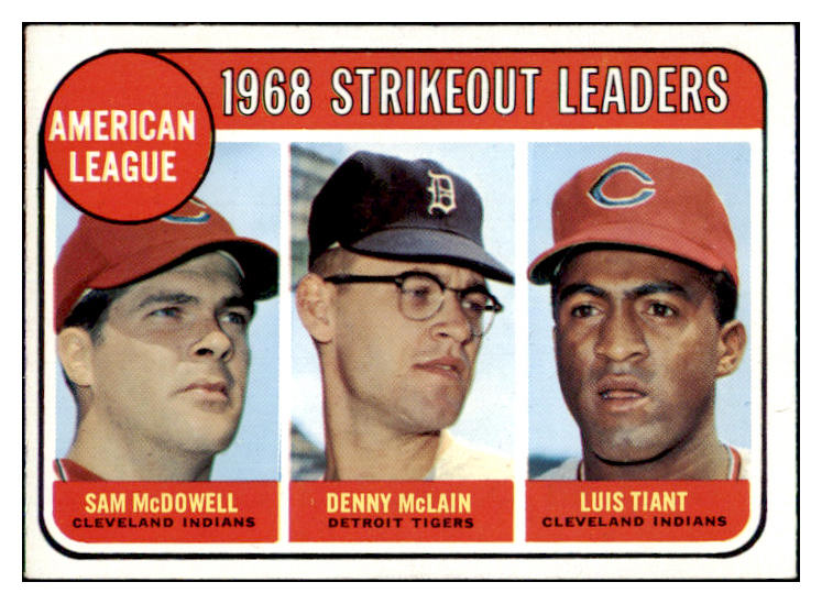 1969 Topps Baseball #011 A.L. Strike Out Leaders Luis Tiant EX-MT 466828