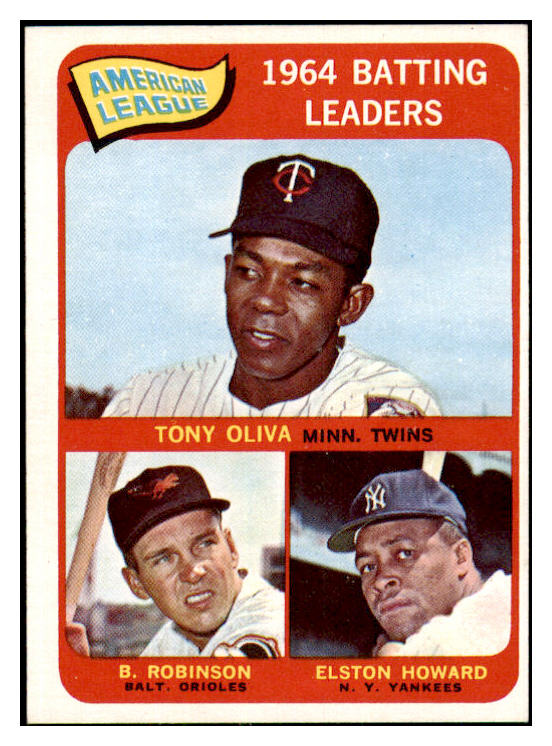 1965 Topps Baseball #001 A.L. Batting Leaders Robinson EX-MT 466853