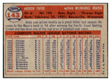 1957 Topps Baseball #143 Andy Pafko Braves VG-EX 466868