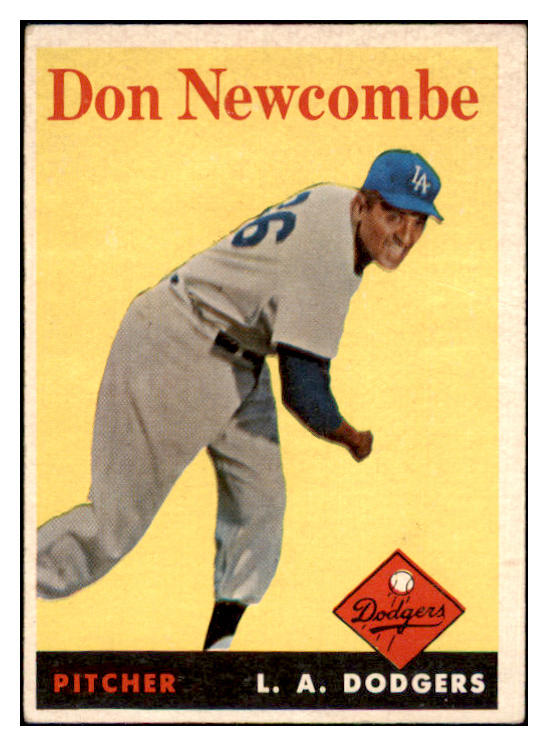 1958 Topps Baseball #340 Don Newcombe Dodgers VG-EX 466907