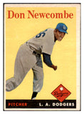 1958 Topps Baseball #340 Don Newcombe Dodgers VG-EX 466907