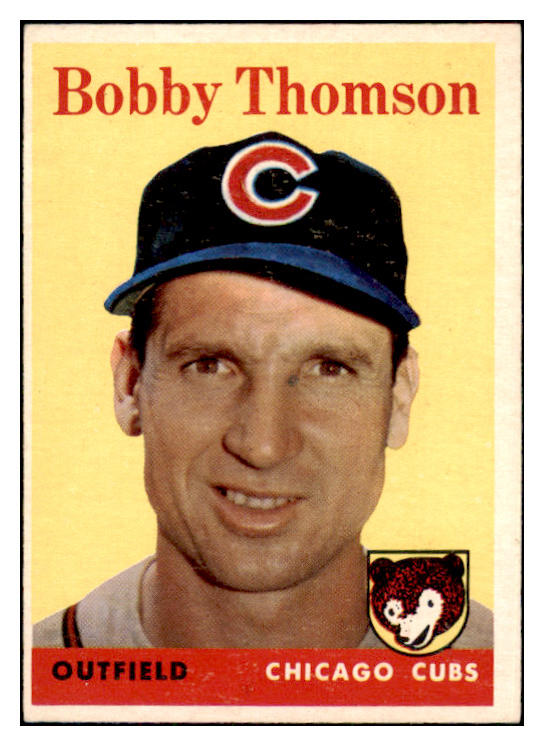 1958 Topps Baseball #430 Bobby Thomson Cubs EX-MT 466909
