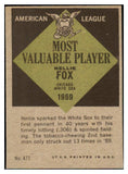 1961 Topps Baseball #477 Nellie Fox MVP White Sox EX-MT 466931