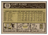 1961 Topps Baseball #438 Curt Flood Cardinals EX-MT 466932