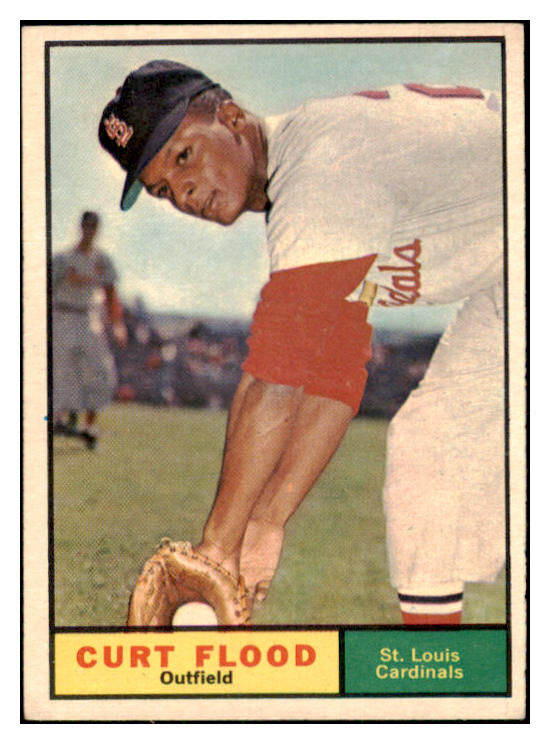 1961 Topps Baseball #438 Curt Flood Cardinals EX-MT 466937