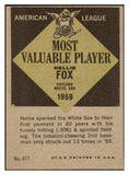 1961 Topps Baseball #477 Nellie Fox MVP White Sox EX 466940